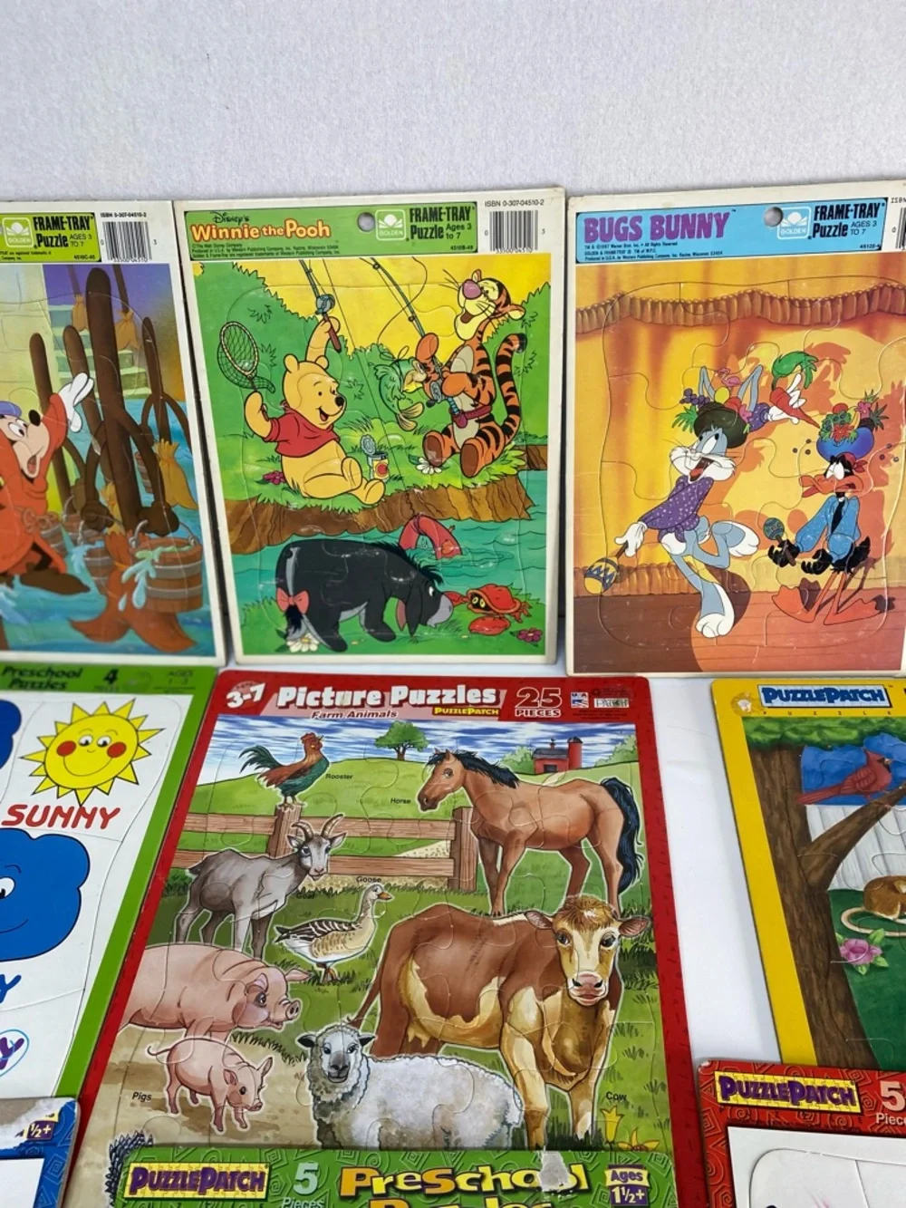 Vintage Assortment 13 Puzzle Variety Brands Puzzle Patch Golden Disney Playskool